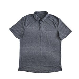 Lemon Gray Striped Polo Shirt